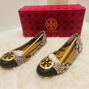 Tory Burch snake print shoes